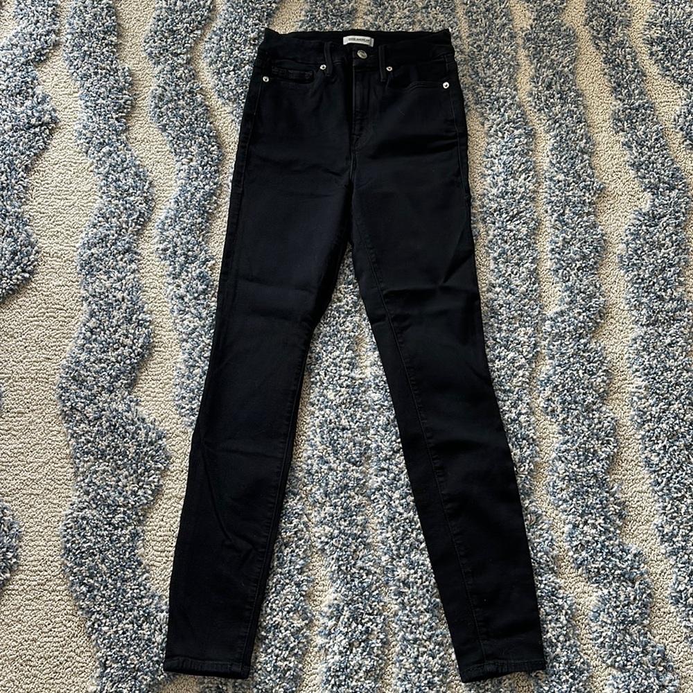 Good American black skinny jeans